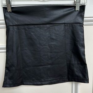 Women's Skirt Size S Black Vegan Faux Leather Mini Lightweight